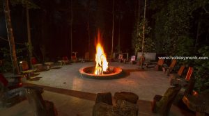 Bonfire evening at homestay